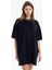 Yakası Zero Nakışı Oversize Kadın Elbise 3