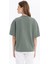 Bisiklet Yaka Oversize Emboss Baskılı Kadın T-Shirt 5