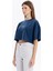 Bisiklet Yaka Ön Flexi Baskılı Kadın Crop 2