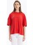 Bisiklet Yaka Oversize Sırtı Açık Kadın T-Shirt 1