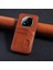 Xiaomi Poco X7 Uyumlu Kılıf Kartlıklı Lüx Deri Kılıf Kahverengi 1