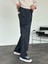 Erkek Baggy Fit Kargo Cepli Jean Kot Pantolon Siyah 2