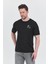 Basic Erkek T-Shirt Siyah Kısa Kollu Erkek Tişort Nakış Detaylı 1