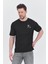 Basic Erkek T-Shirt Siyah Kısa Kollu Erkek Tişort Nakış Detaylı 5