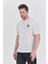 Basic Erkek T-Shirt Beyaz Kısa Kollu Erkek Tişort Nakış Detaylı 2