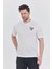Basic Erkek T-Shirt Beyaz Kısa Kollu Erkek Tişort Nakış Detaylı 5