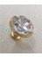 Kristal Cam Düğme Kulp Reus 32 Mm. Parlak Altın 1