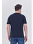 Basic Erkek T-Shirt Lacivert Kısa Kollu Erkek Tişort Nakış Detaylı 5