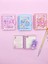 Candy Sevimli Kız Cırtlı Cep Boy Mini Not Defteri (7x8 Cm) - Mor 3