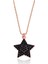 Gümüş Siyah Taşlı Yıldız Bayan Kolye 1