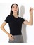 Kol Yaka El Işi Çoban Dikiş Detaylı Kadın Bluz T-Shirt 1