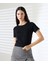 Kol Yaka El Işi Çoban Dikiş Detaylı Kadın Bluz T-Shirt 5