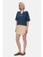 Polly Lacivert Polo Yaka Sargı Nakışlı Loose Fit Kadın Tshirt 4