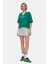 Polly Yeşil Polo Yaka Sargı Nakışlı Loose Fit Kadın Tshirt 3