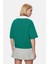 Polly Yeşil Polo Yaka Sargı Nakışlı Loose Fit Kadın Tshirt 4