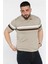 Erkek Polo Yaka Çizgi Desenli Triko Tişört P-00015863 2
