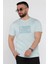 Erkek Bisiklet Yaka Baskılı Tişört P-00015990 2