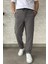 Erkek Bel Bağlamalı Çizgi Desenli Duble Paça Pantolon P-00015847 1