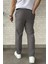 Erkek Bel Bağlamalı Çizgi Desenli Duble Paça Pantolon P-00015847 3