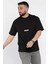 Erkek Yazı Baskılı Oversize Tişört P-00015996 2