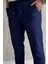 Erkek Duble Paça Bel Bağlamalı Kumaş Pantolon P-00015846 4
