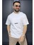 Erkek Yazı Baskılı Oversize Tişört P-00015996 2