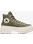 Chuck Taylor All Star Lugged Heel Kadın Yeşil Deri Platform Bot.306 1