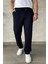 Erkek Kendinden Desenli Bel Bağlamalı Jogger Pantolon P-00015845 1