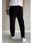 Erkek Kendinden Desenli Bel Bağlamalı Jogger Pantolon P-00015845 3