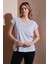 Standart Fit Yuvarlak Yaka Simli Bluz Bayan Bluz 25Y0202K1 3