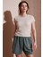 Slim Fit Dokulu Bisiklet Yaka Bluz Bayan Bluz 25Y0234K1 1