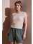 Slim Fit Dokulu Bisiklet Yaka Bluz Bayan Bluz 25Y0234K1 2