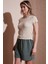 Slim Fit Dokulu Bisiklet Yaka Bluz Bayan Bluz 25Y0234K1 4