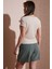 Slim Fit Dokulu Bisiklet Yaka Bluz Bayan Bluz 25Y0234K1 5
