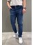 Erkek Likralı Düğmeli Jean Kot Pantolon P-00015581 1