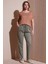Comfort Fit Yüksek Bel Düz Paça Pantolon Bayan Pantolon 25Y0477K1 4
