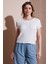 Slim Fit Dokulu Bisiklet Yaka Bluz Bayan Bluz 25Y0234K1 1