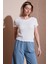 Slim Fit Dokulu Bisiklet Yaka Bluz Bayan Bluz 25Y0234K1 3