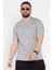 Erkek Bisiklet Yaka Harf Baskılı Tişört P-00015575 1