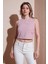 Pamuklu Slim Fit Bisiklet Yaka Crop Bayan Crop 25Y0326K1 2