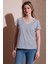 Pamuk Regular Fit V Yaka T Shirt Bayan T Shirt 25Y0478K1 3