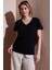 Pamuk Regular Fit V Yaka T Shirt Bayan T Shirt 25Y0478K1 3