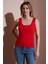 Streç Pamuklu Slim Fit Kare Yaka Kalın Askılı Atlet Bayan Atlet 25Y0266K1 2