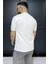 Erkek Bisiklet Yaka Harf Baskılı Tişört P-00015575 3