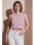 Pamuklu Slim Fit Bisiklet Yaka Crop Bayan Crop 25Y0326K1 3