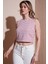 Pamuklu Slim Fit Bisiklet Yaka Crop Bayan Crop 25Y0326K1 4