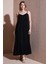 Modal Karışımlı Standart Fit Midi Boy Askılı Elbise Bayan Elbise 25Y0501K1 3