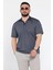 Erkek Polo Yaka Tek Cepli Kendinden Desenli Tişört P-00015570 1