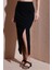 Standart Fit Yırtmaçlı Midi Boy Etek Bayan Etek 25Y0187K1 2