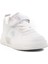 Beyaz Gümüş Cırtlı Unisex Çocuk Spor Ayakkabı 1603 B 1